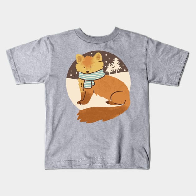 Marten Kids T-Shirt by Wlaurence